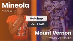 Matchup: Mineola  vs. Mount Vernon  2020