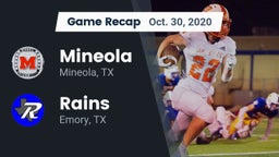 Recap: Mineola  vs. Rains  2020