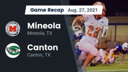 Recap: Mineola  vs. Canton  2021