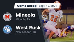 Recap: Mineola  vs. West Rusk  2021