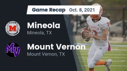 Recap: Mineola  vs. Mount Vernon  2021