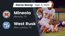 Recap: Mineola  vs. West Rusk  2022
