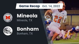 Recap: Mineola  vs. Bonham  2022