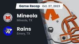Recap: Mineola  vs. Rains  2023