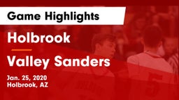 Holbrook  vs Valley Sanders Game Highlights - Jan. 25, 2020
