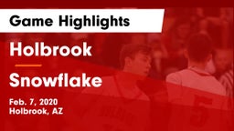 Holbrook  vs Snowflake  Game Highlights - Feb. 7, 2020
