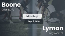 Matchup: Boone  vs. Lyman  2016