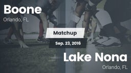 Matchup: Boone  vs. Lake Nona  2016