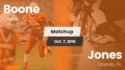 Matchup: Boone  vs. Jones  2016