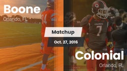 Matchup: Boone  vs. Colonial  2016