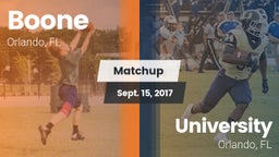 Matchup: Boone  vs. University  2017