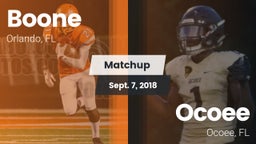 Matchup: Boone  vs. Ocoee  2018