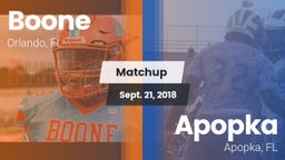 Matchup: Boone  vs. Apopka  2018