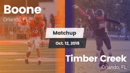 Matchup: Boone  vs. Timber Creek  2018