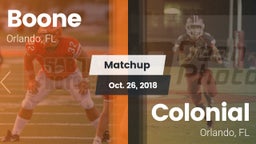 Matchup: Boone  vs. Colonial  2018