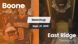 Matchup: Boone  vs. East Ridge  2019