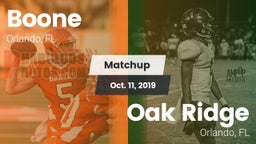 Matchup: Boone  vs. Oak Ridge  2019