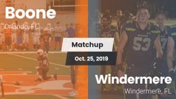 Matchup: Boone  vs. Windermere  2019