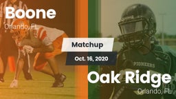 Matchup: Boone  vs. Oak Ridge  2020