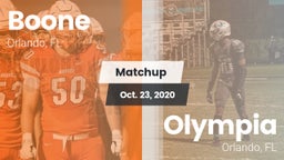 Matchup: Boone  vs. Olympia  2020