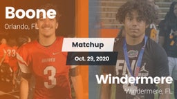 Matchup: Boone  vs. Windermere  2020