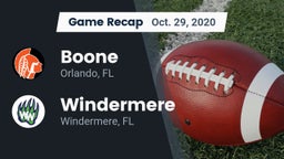 Recap: Boone  vs. Windermere  2020