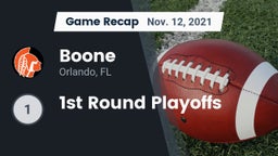 Recap: Boone  vs. 1st Round Playoffs 2021
