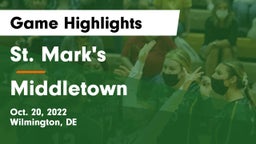 St. Mark's  vs Middletown  Game Highlights - Oct. 20, 2022