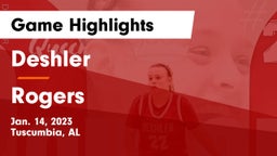 Deshler  vs Rogers  Game Highlights - Jan. 14, 2023