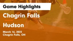 Chagrin Falls  vs Hudson  Game Highlights - March 16, 2022