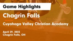 Chagrin Falls  vs Cuyahoga Valley Christian Academy  Game Highlights - April 29, 2023