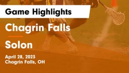 Chagrin Falls  vs Solon  Game Highlights - April 28, 2023