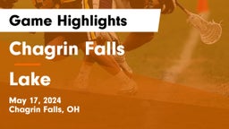 Chagrin Falls  vs Lake  Game Highlights - May 17, 2024