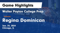 Walter Payton College Prep vs Regina Dominican  Game Highlights - Jan. 24, 2024