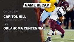 Recap: Capitol Hill  vs. Oklahoma Centennial  2016