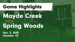 Mayde Creek  vs Spring Woods  Game Highlights - Dec. 5, 2020