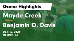 Mayde Creek  vs Benjamin O. Davis  Game Highlights - Dec. 12, 2020