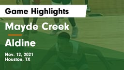 Mayde Creek  vs Aldine  Game Highlights - Nov. 12, 2021