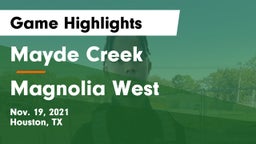Mayde Creek  vs Magnolia West  Game Highlights - Nov. 19, 2021