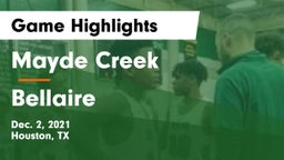 Mayde Creek  vs Bellaire  Game Highlights - Dec. 2, 2021