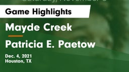 Mayde Creek  vs Patricia E. Paetow  Game Highlights - Dec. 4, 2021