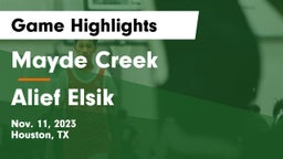 Mayde Creek  vs Alief Elsik  Game Highlights - Nov. 11, 2023