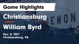 Christiansburg  vs William Byrd  Game Highlights - Dec. 8, 2021