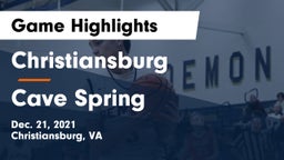 Christiansburg  vs Cave Spring  Game Highlights - Dec. 21, 2021