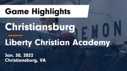 Christiansburg  vs Liberty Christian Academy Game Highlights - Jan. 30, 2022