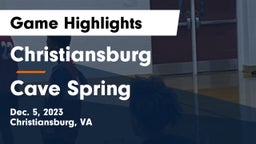 Christiansburg  vs Cave Spring  Game Highlights - Dec. 5, 2023