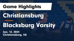 Christiansburg  vs Blacksburg Varsity Game Highlights - Jan. 12, 2024