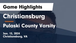 Christiansburg  vs Pulaski County Varsity Game Highlights - Jan. 13, 2024