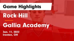Rock Hill  vs Gallia Academy Game Highlights - Jan. 11, 2022