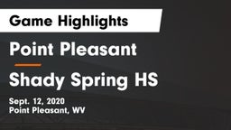 Point Pleasant  vs Shady Spring HS Game Highlights - Sept. 12, 2020